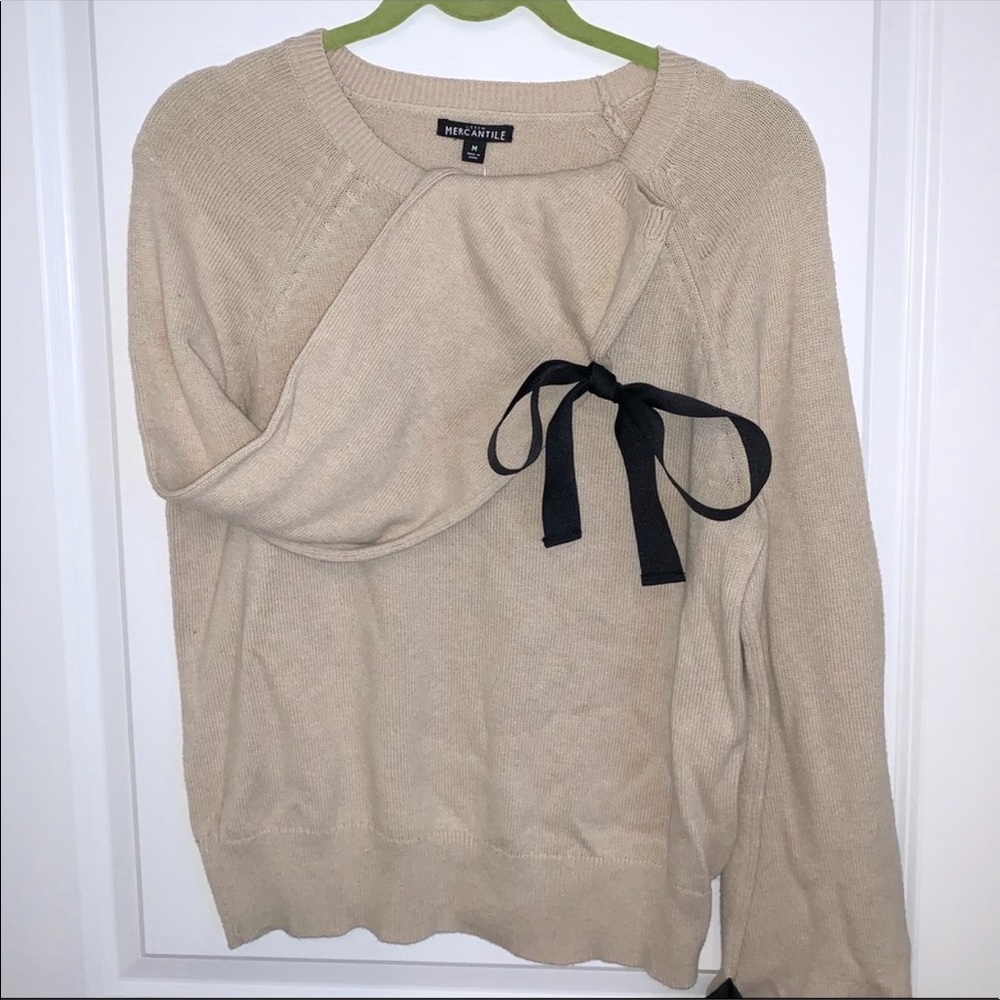 JCrew Bow Sleeves Crew Neck Sweater - Picture 9 of 9